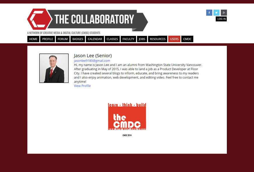 Jason M. Lee's Collaboratory Portfolio